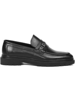 Celal Gültekin Erkek Siyah Deri Loafer