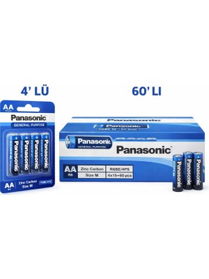 Bezos Panasonic Aa Kalem Pil Zinc Carbon R6 1.5V General Purpose