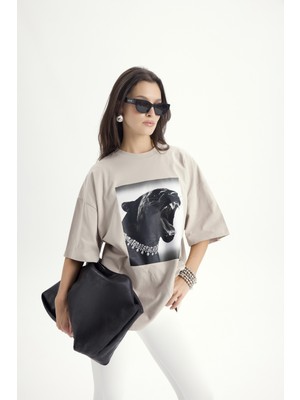 Mai Panthera Oversize Taş T-Shirt