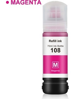 Refill İnk Okur Epson 108 Mürekkep(Muadil) L8050, L18050 Magenta 70ML