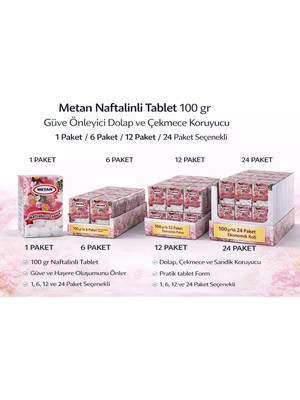 Bezos Metan Naftalinli Tablet 100 gr Güve Önleyici Dolap ve Çekmece Koruyucu