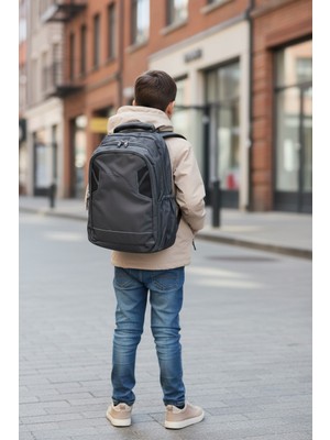 Relaxion Su Geçirmez Kumaş Geniş Iç Hacimli Okul Seyahat Sırt Çantası 810