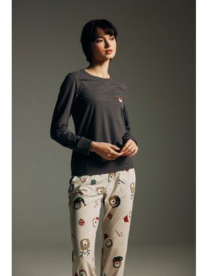 Hays Kadın Pamuklu Uzun Kollu Pijama Üstü