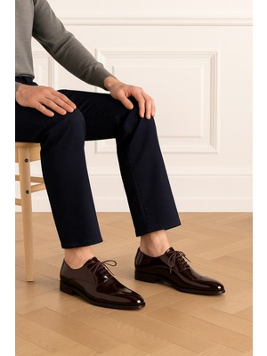 Deriderim Kahverengi Rugan Klasik Ayakkabı