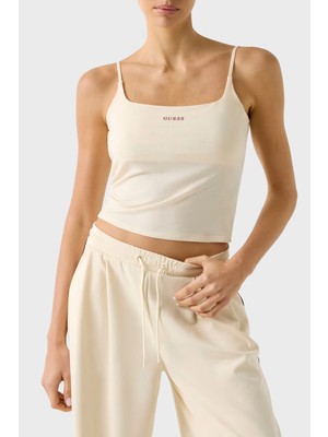 Guess Jasmine Fitted Fit Yuvarlak Yaka Logolu Top V6GP18K3470 Bayan Top V6GP18 K3470 G047