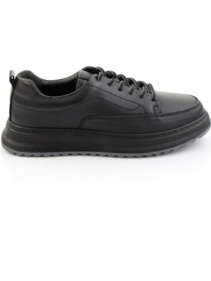 Bambi Siyah Hakiki Deri Erkek Sneaker E01535415003