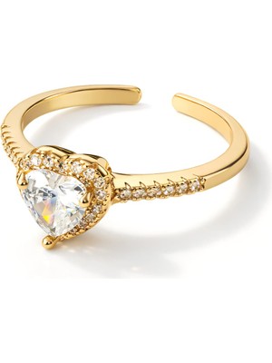 Formzen 316L Paslanmaz Çelik Zarif Işıltı Zirkon Taşlı Ayarlanabilir Yüzük – Modern & Şık Tasarım