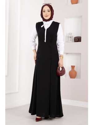 Asm Zarif Gömlek & Düğmeli Jile Ikili Takım Siyah