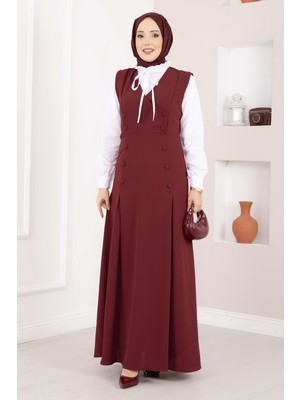 Asm Zarif Gömlek & Düğmeli Jile Ikili Takım Bordo