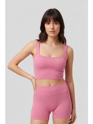 Seamles Kare Yaka Sporcu Sütyen