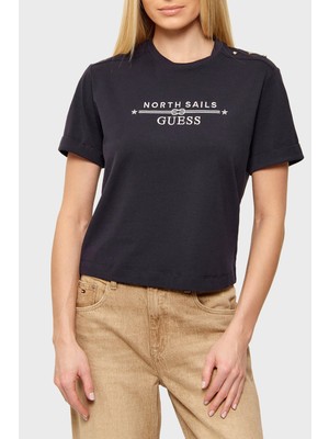 Guess Xns Pamuklu Regular Fit Bisiklet Yaka Logolu T Shirt W6GI03K2657 Bayan T Shirt W6GI03 K2657 G7V2