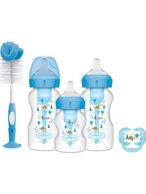 Najmaddin Dr.brown's Geniş Ağız Anti Kolik Options+ Pp Biberon Hediye Seti Mavi