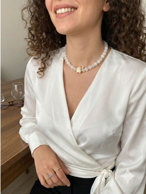 Bohera Kolye Necef Doğal Taş Kolye