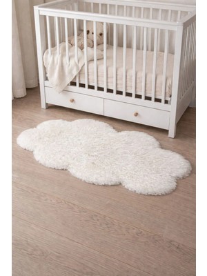 Saymine Kuzu Post Peluş Ince Halı Süet Taban - Yumuşak Tüylü