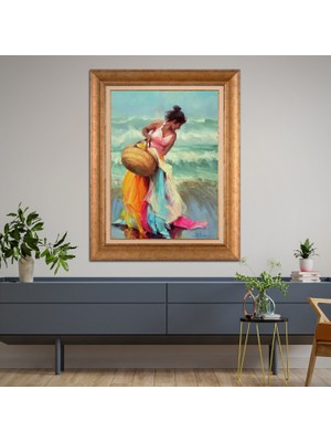 Giyense Altın Varaklı Çerçeveli Paspartulu Tablo NS095