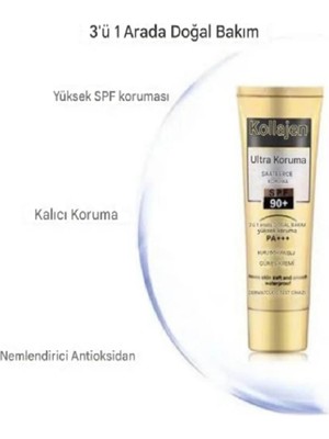 Fruit Of The Wokali Collagen Spf 90+ Yüksek Korumalı Güneş Kremi 24 K Gold Hyaluronica Acid Gün Boyu Kalıcı 100 ml