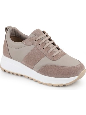 Libero L086.925 Hakiki Süet Deri Kalın Eva Taban Rahat Kadın Sneaker