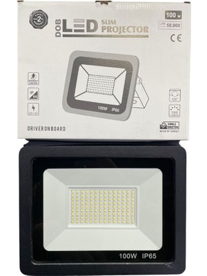 Yapımaks LED Projektör, Slim, 100 W, 6500K, Beyaz Işık