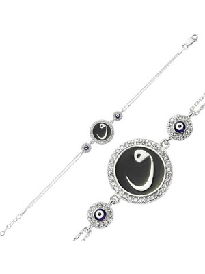 DMR Elegance Gümüş Nazarlı Vav Bayan Bileklik