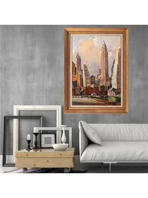 Giyense Altın Varaklı Çerçeveli Paspartulu Tablo NS231