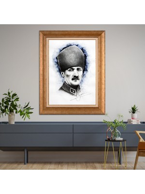 Giyense Altın Varaklı Çerçeveli Paspartulu Tablo NS543