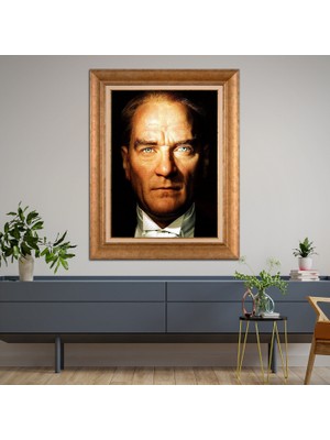 Giyense Altın Varaklı Çerçeveli Paspartulu Tablo NS1470