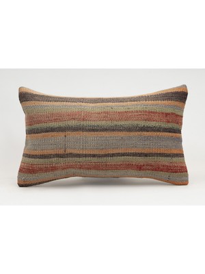 Kilim Wholesale El Yapımı Kilimden Yapılmış Vintage Kırlent Kılıfı, Yün, 30X50 cm