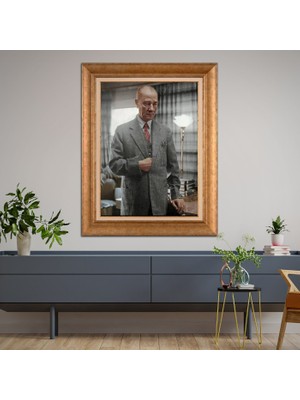 Giyense Altın Varaklı Çerçeveli Paspartulu Tablo NS1620