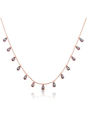 DMR Elegance Gümüş Mistik Topaz Şans Kolyesi