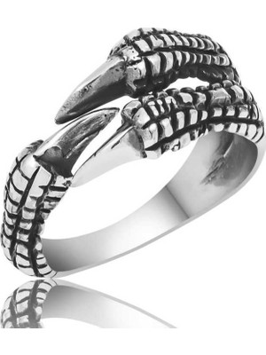 DMR Elegance Gümüş Kartal Pençesi Erkek Yüzük