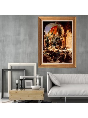 Giyense Altın Varaklı Çerçeveli Paspartulu Tablo NS969