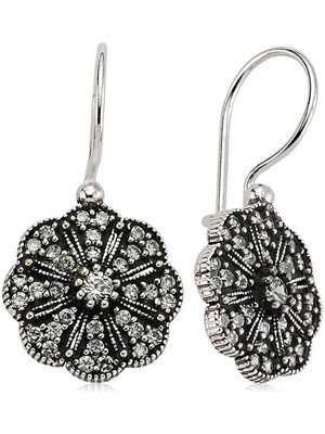 DMR Elegance Gümüş Sallantılı Çiçek Küpe