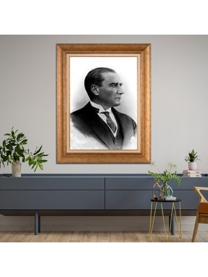 Giyense Altın Varaklı Çerçeveli Paspartulu Tablo NS675