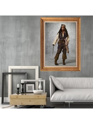 Giyense Altın Varaklı Çerçeveli Paspartulu Tablo NS124