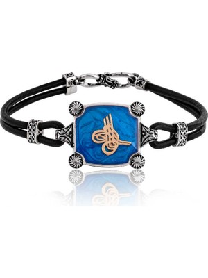 DMR Elegance Gümüş Tuğralı Erkek Bileklik