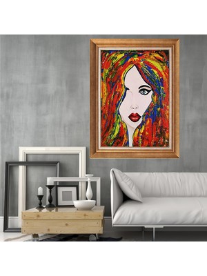 Giyense Altın Varaklı Çerçeveli Paspartulu Tablo NS143