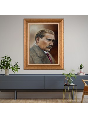 Giyense Altın Varaklı Çerçeveli Paspartulu Tablo NS648