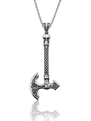 DMR Elegance Gümüş Balta Erkek Kolye