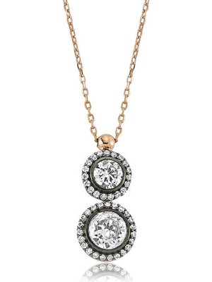 DMR Elegance Gümüş Elmas Model Bayan Kolye