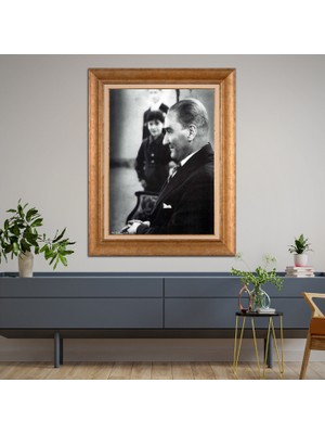 Giyense Altın Varaklı Çerçeveli Paspartulu Tablo NS988