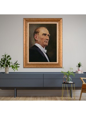 Giyense Altın Varaklı Çerçeveli Paspartulu Tablo NS1117