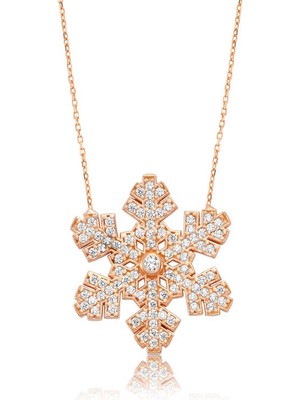 DMR Elegance Gümüş Kar Tanesi Bayan Kolye