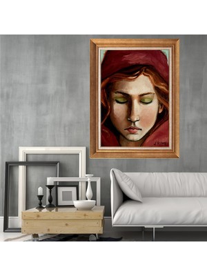 Giyense Altın Varaklı Çerçeveli Paspartulu Tablo NS161