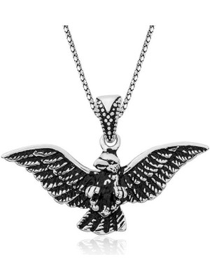 DMR Elegance Gümüş Kartal Erkek Kolye