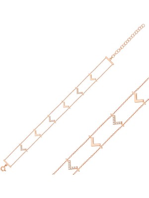 DMR Elegance Gümüş Rose V Bayan Bileklik
