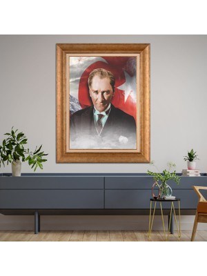 Giyense Altın Varaklı Çerçeveli Paspartulu Tablo NS1680