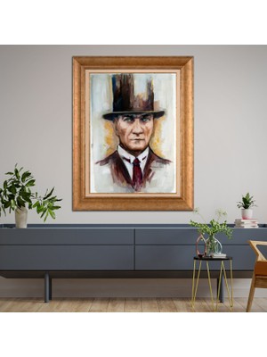 Giyense Altın Varaklı Çerçeveli Paspartulu Tablo NS886