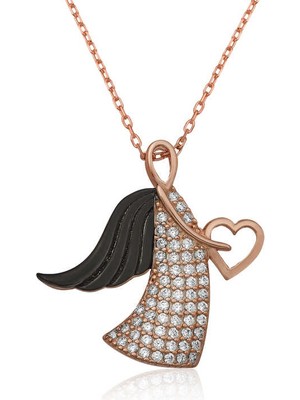DMR Elegance Gümüş Melek Anne Bayan Kolye