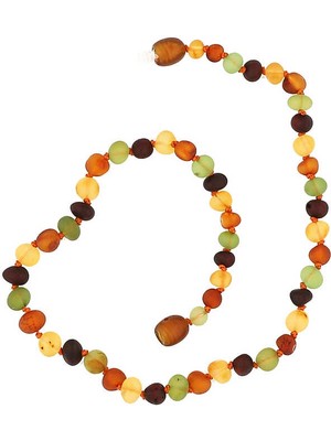 DMR Elegance Bebek Damla Kehribar Diş Kolye