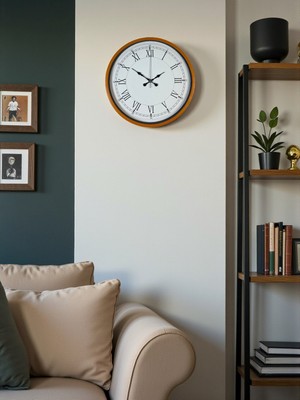 Epilons 36 cm Standart Turuncu Duvar Saati